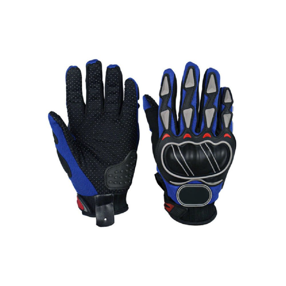 Blue & Black Armored Motorcycle Gloves | Motorbike Glove | 200.14