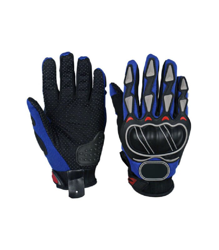 Blue & Black Armored Motorcycle Gloves | Motorbike Glove | 200.14
