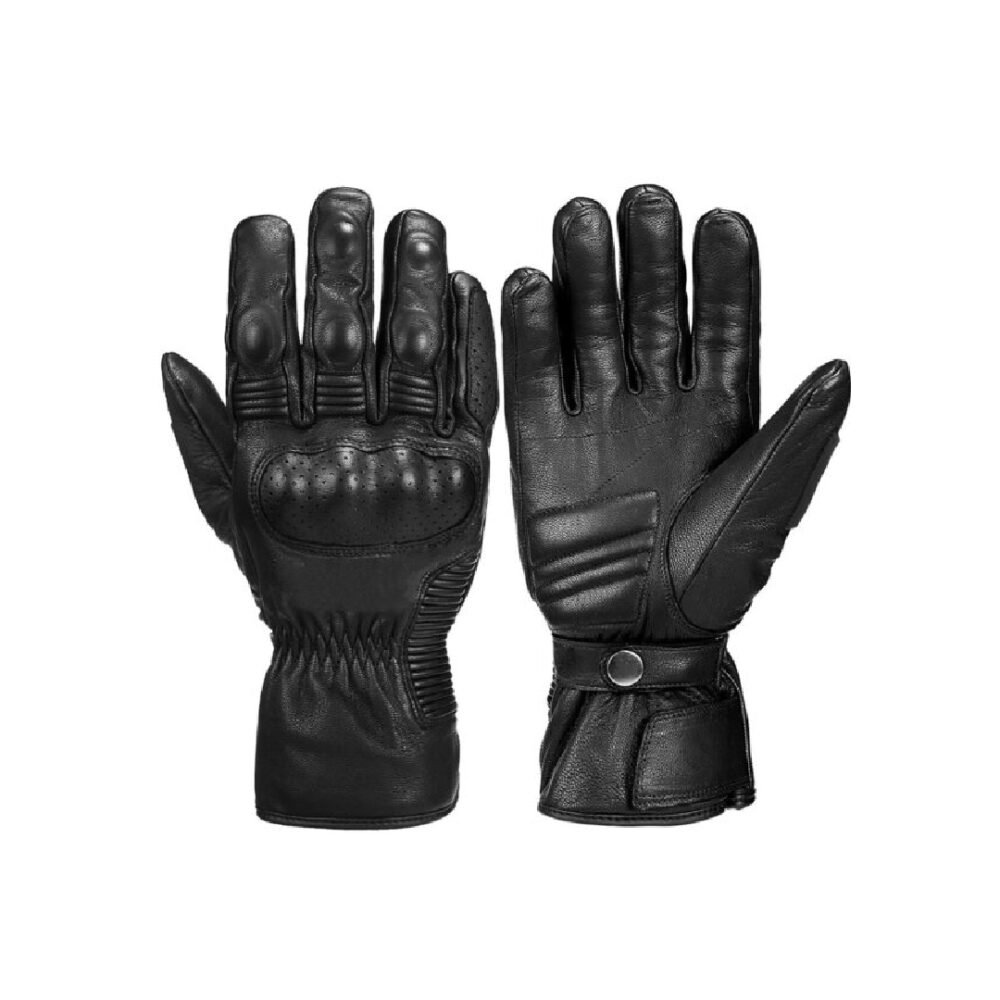 Premium Black Leather Motorcycle Gloves | Motorbike Glove | 200.9