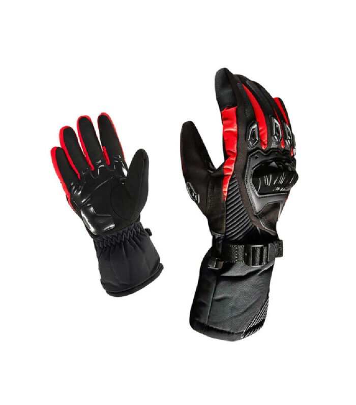 Red & Black Armored Motorcycle Gloves | Motorbike Glove | 200.16