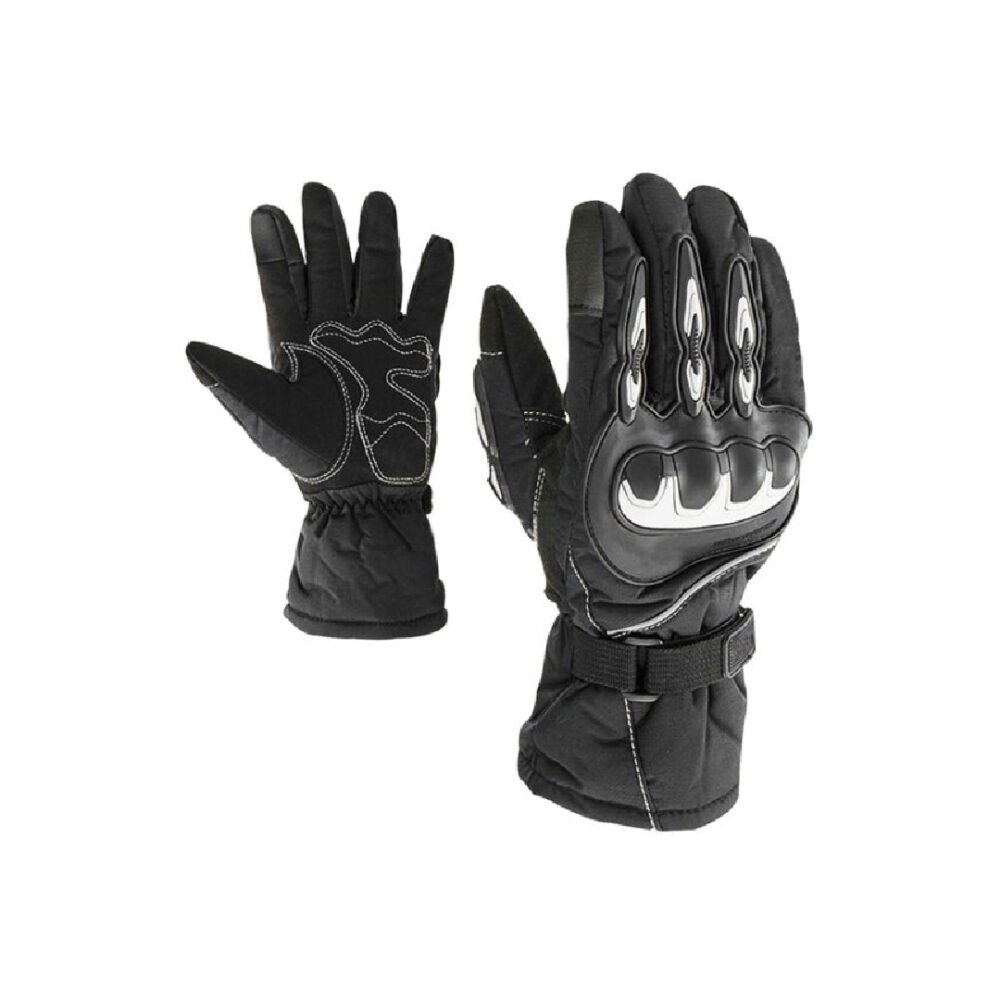StormX Black-Silver Armored Biker Gloves | Motorbike Glove | 200.12