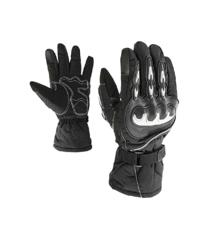 StormX Black-Silver Armored Biker Gloves | Motorbike Glove | 200.12